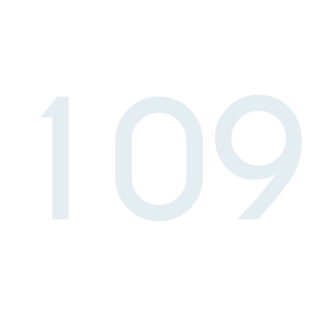 Hausnummer Aufkleber 109 weiss