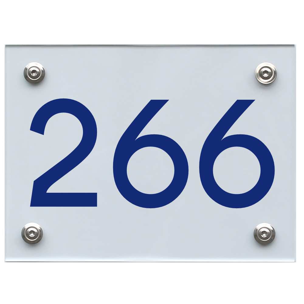 hausnummernschild-266-blau Hausnummernschild 266 blau