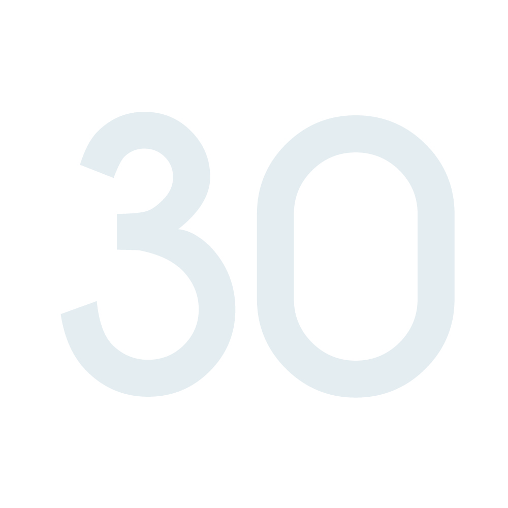 Zahlenaufkleber 30 weiß