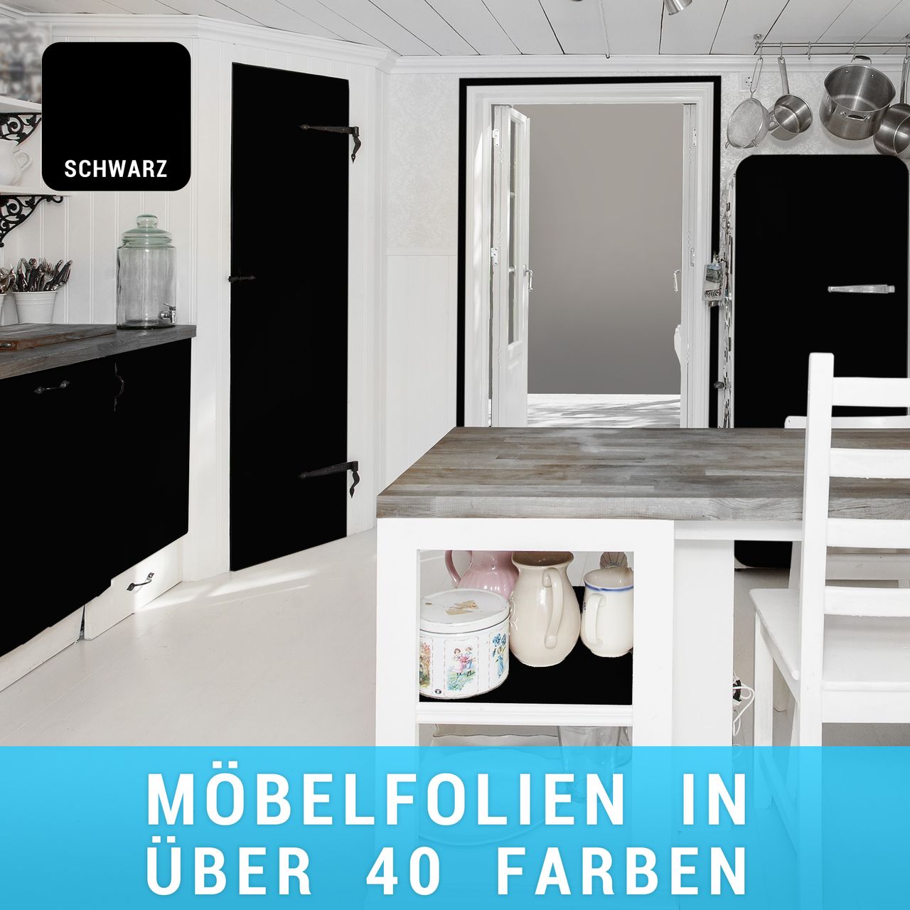 Möbelfolie Schwarz