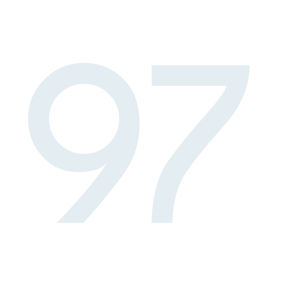 Zahlenaufkleber 97 weiß
