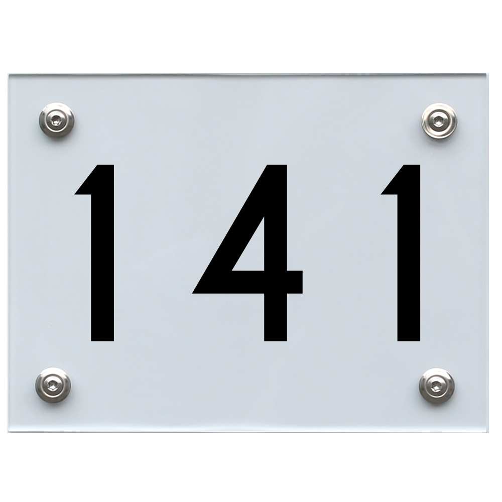 Hausnummernschild 141 schwarz