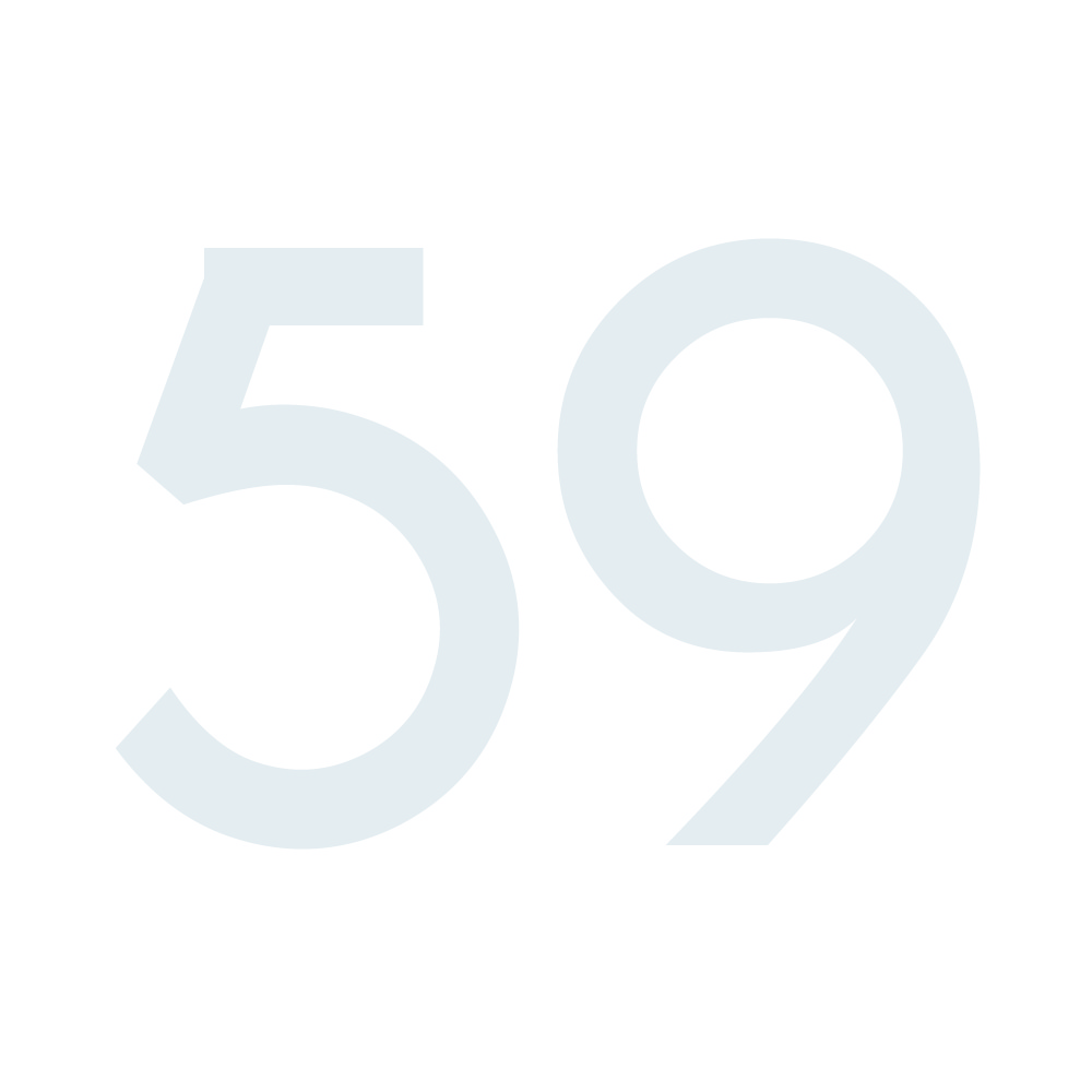 Zahlenaufkleber 59 weiß