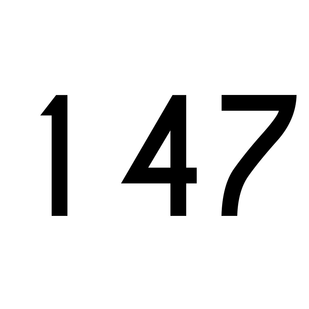 Hausnummer Aufkleber 147 schwarz