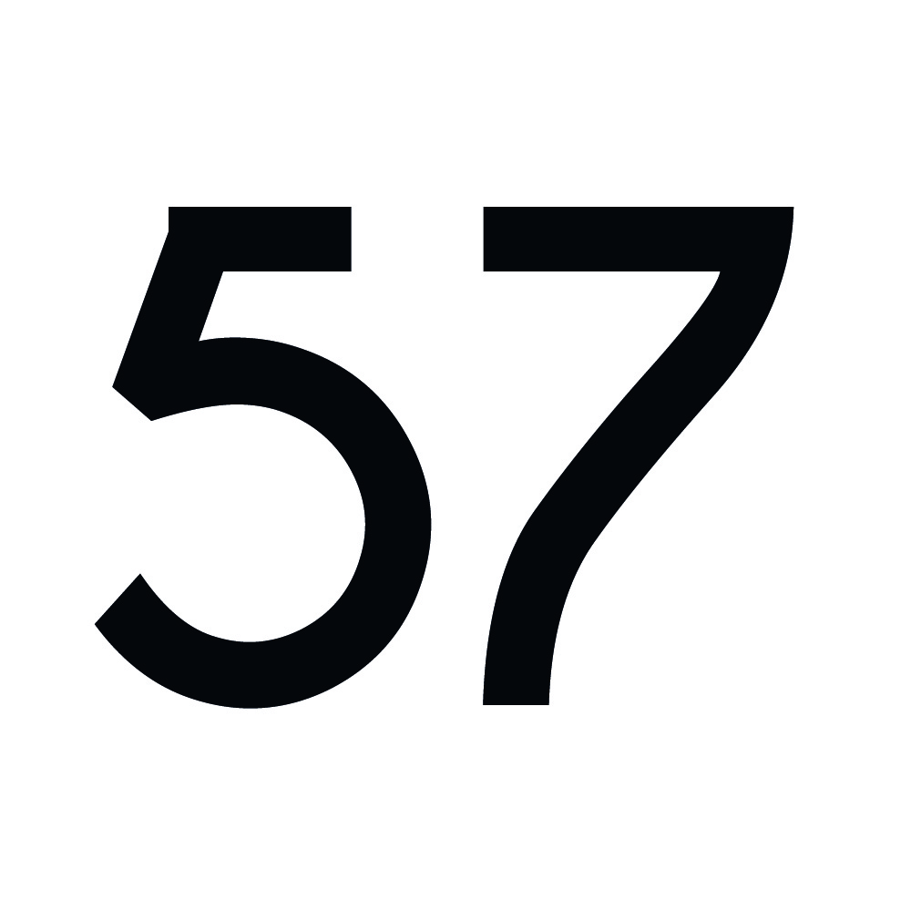 Zahlenaufkleber 57 schwarz