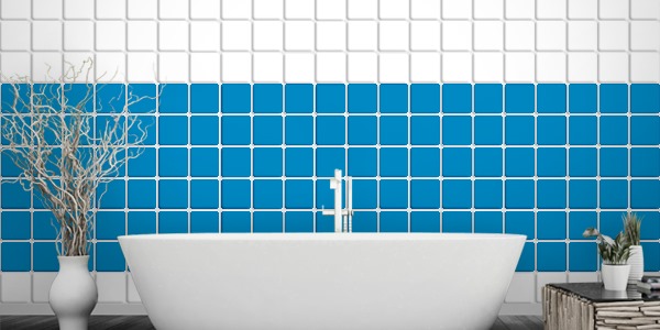 Fliesenaufkleber hellblau