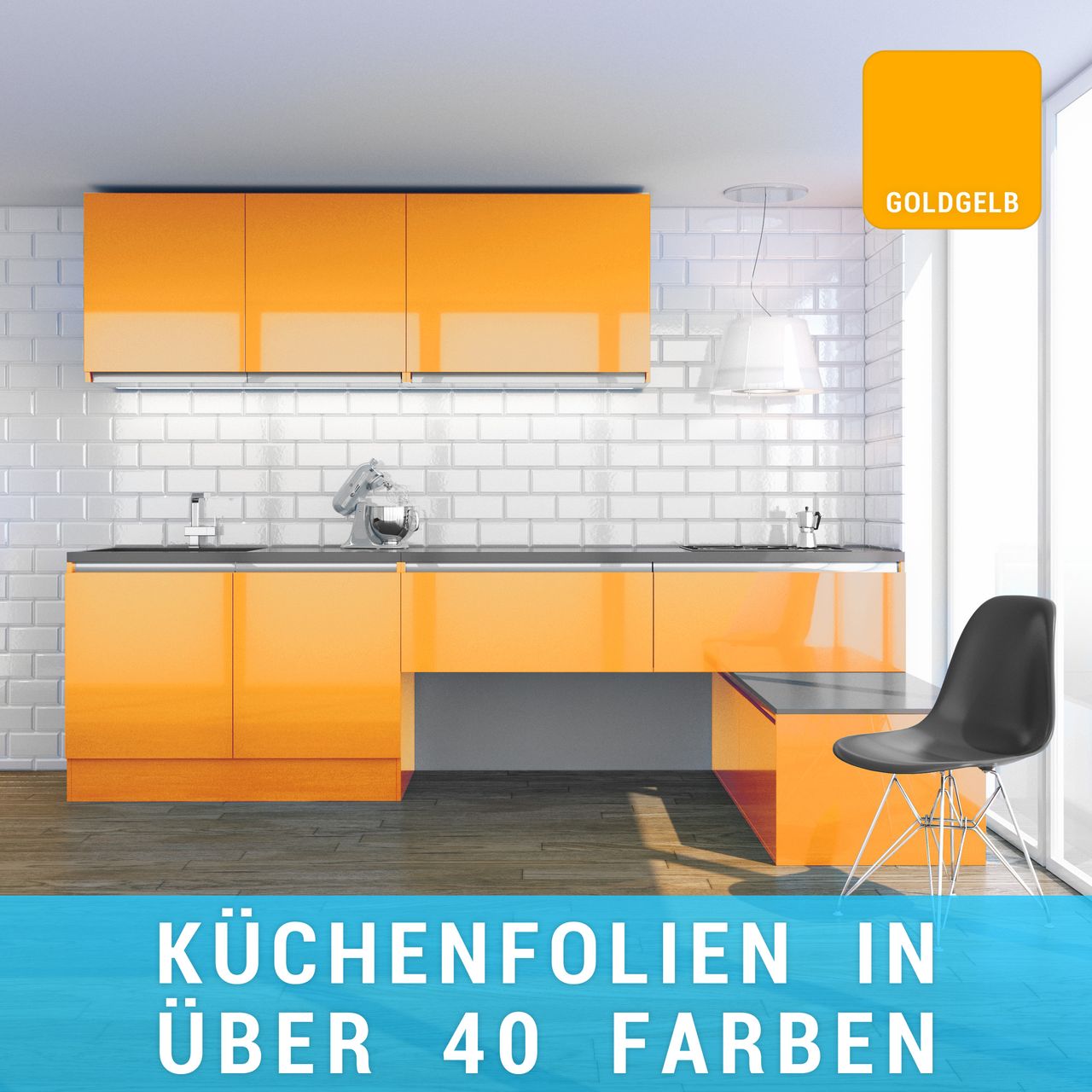 Küchenfolie goldgelb