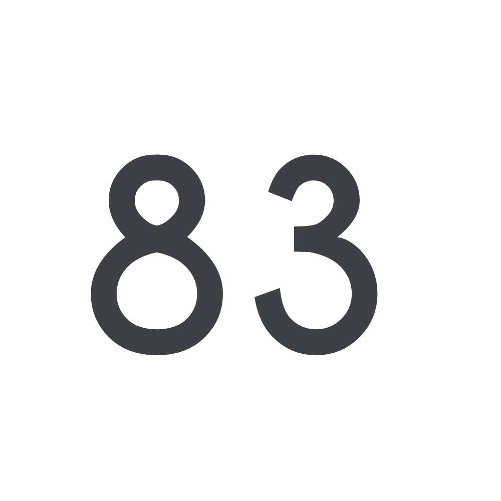 hausnummer-83-dunkelgrau Hausnummer Aufkleber 83 dunkelgrau