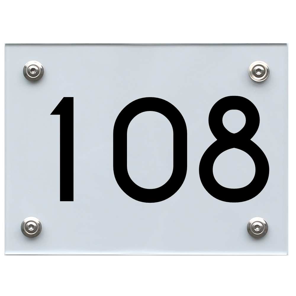hausnummernschild-108-schwarz Hausnummernschild 108 schwarz