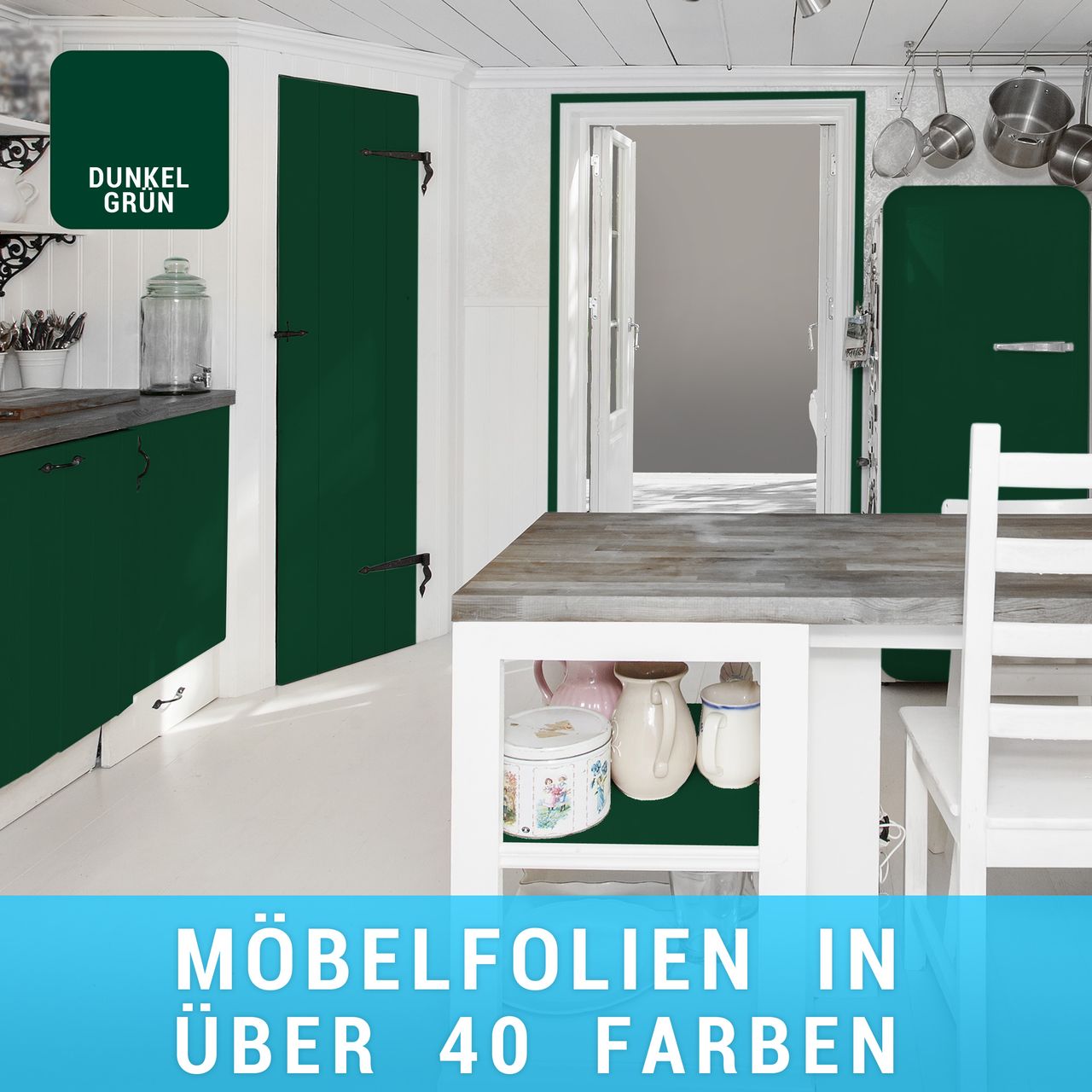 moebelfolie-dunkelgruen Möbelfolie Dunkelgrün
