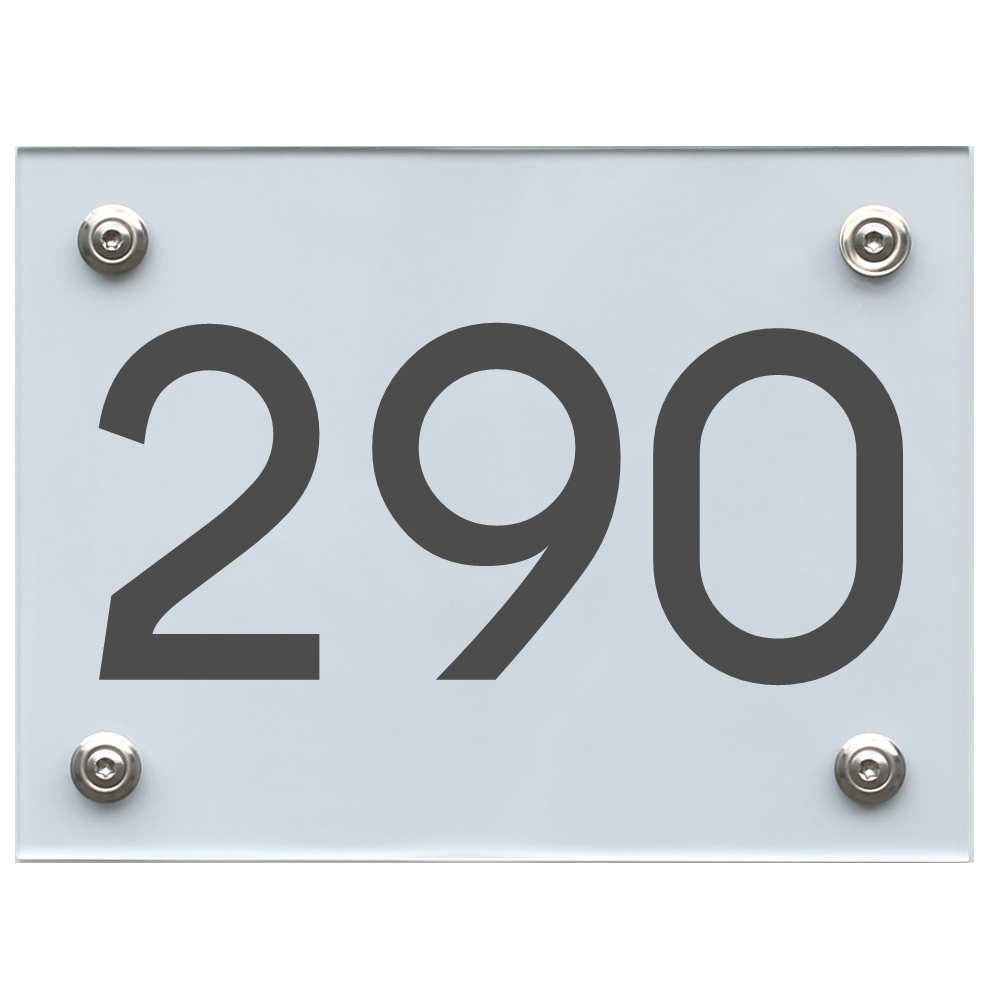 Hausnummernschild 290 dunkelgrau