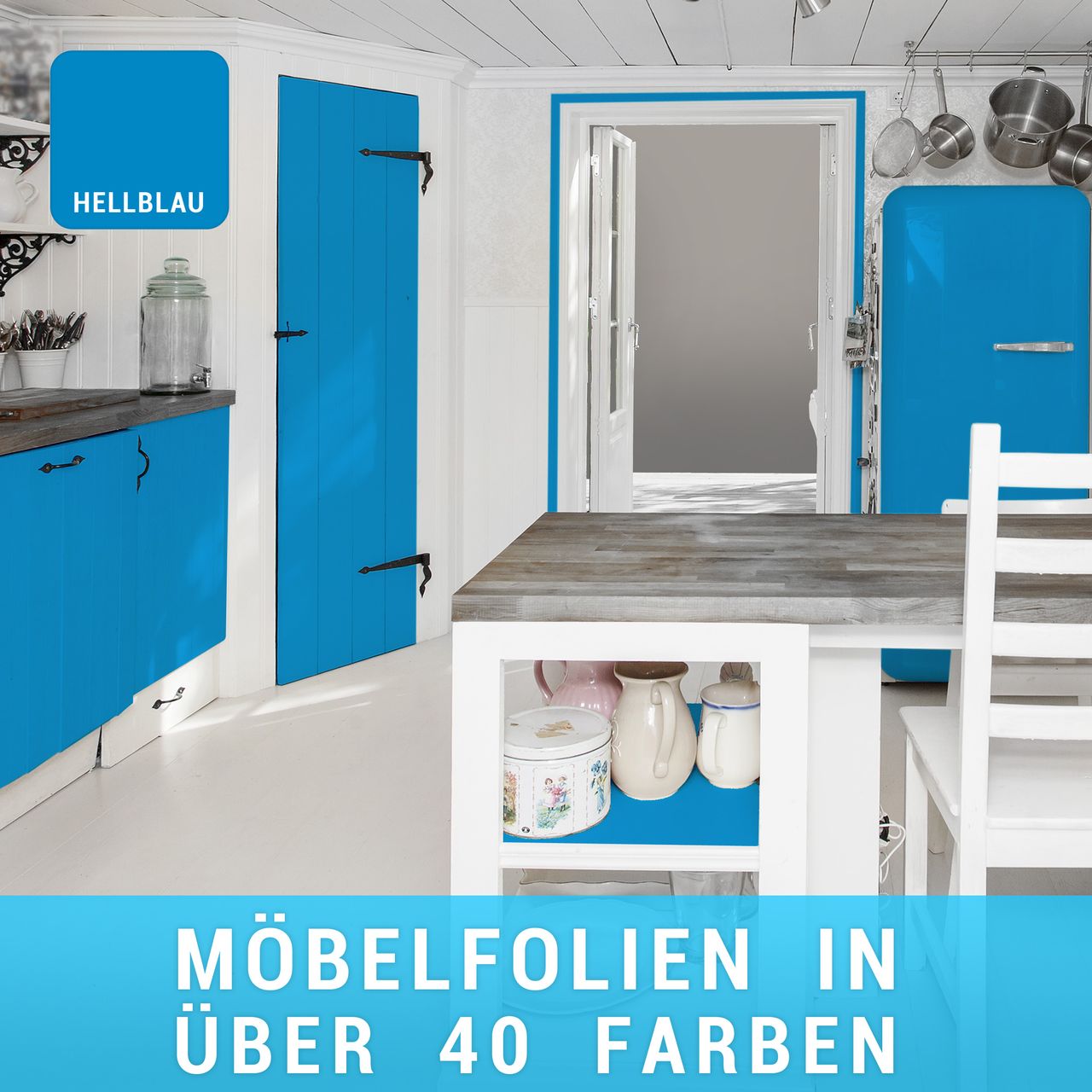 Möbelfolie Hellblau