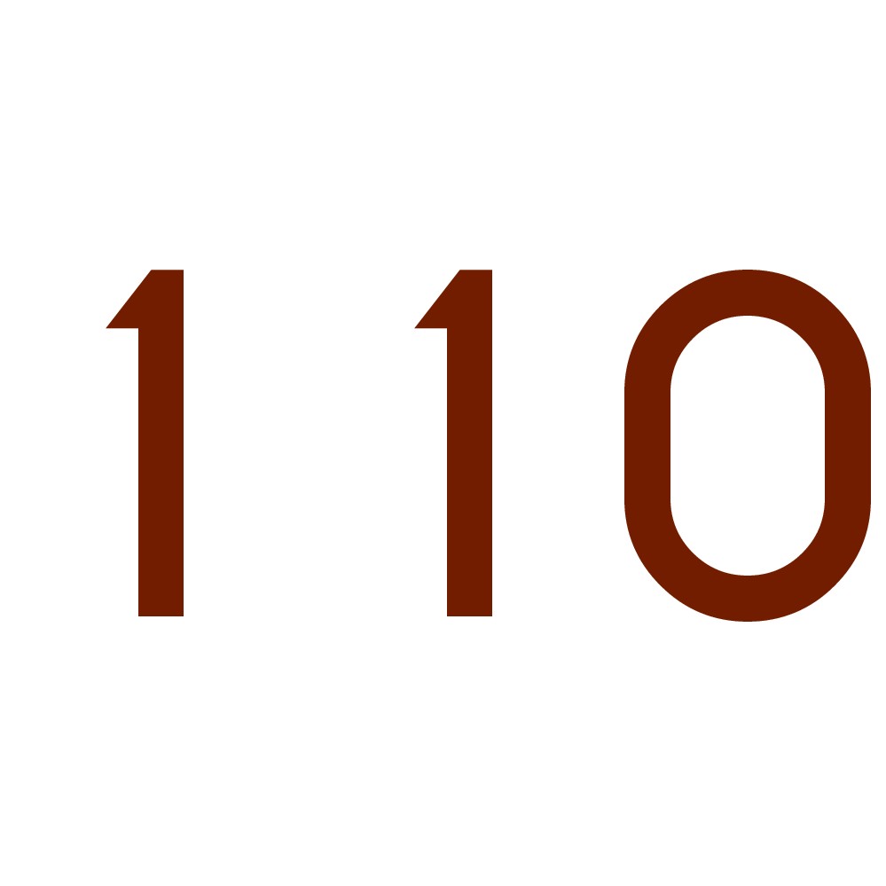 Hausnummer Aufkleber 110 kupfer