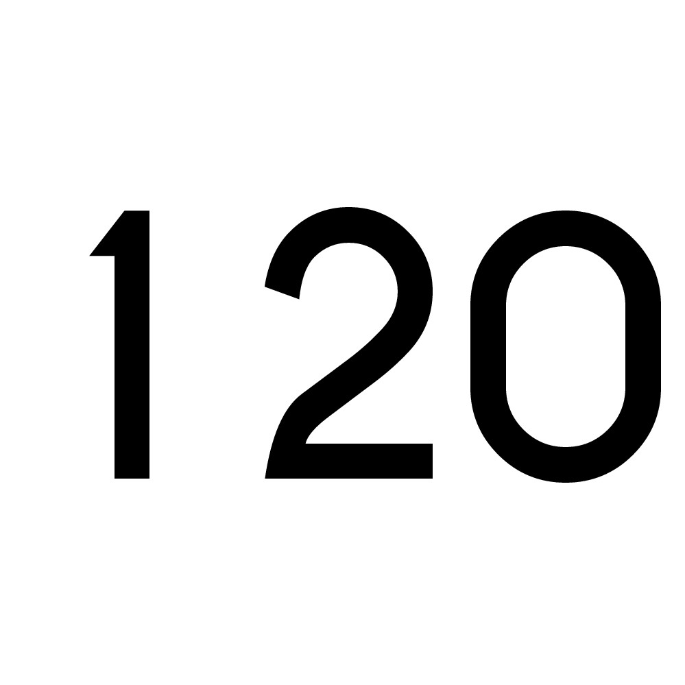 Hausnummer Aufkleber 120 schwarz