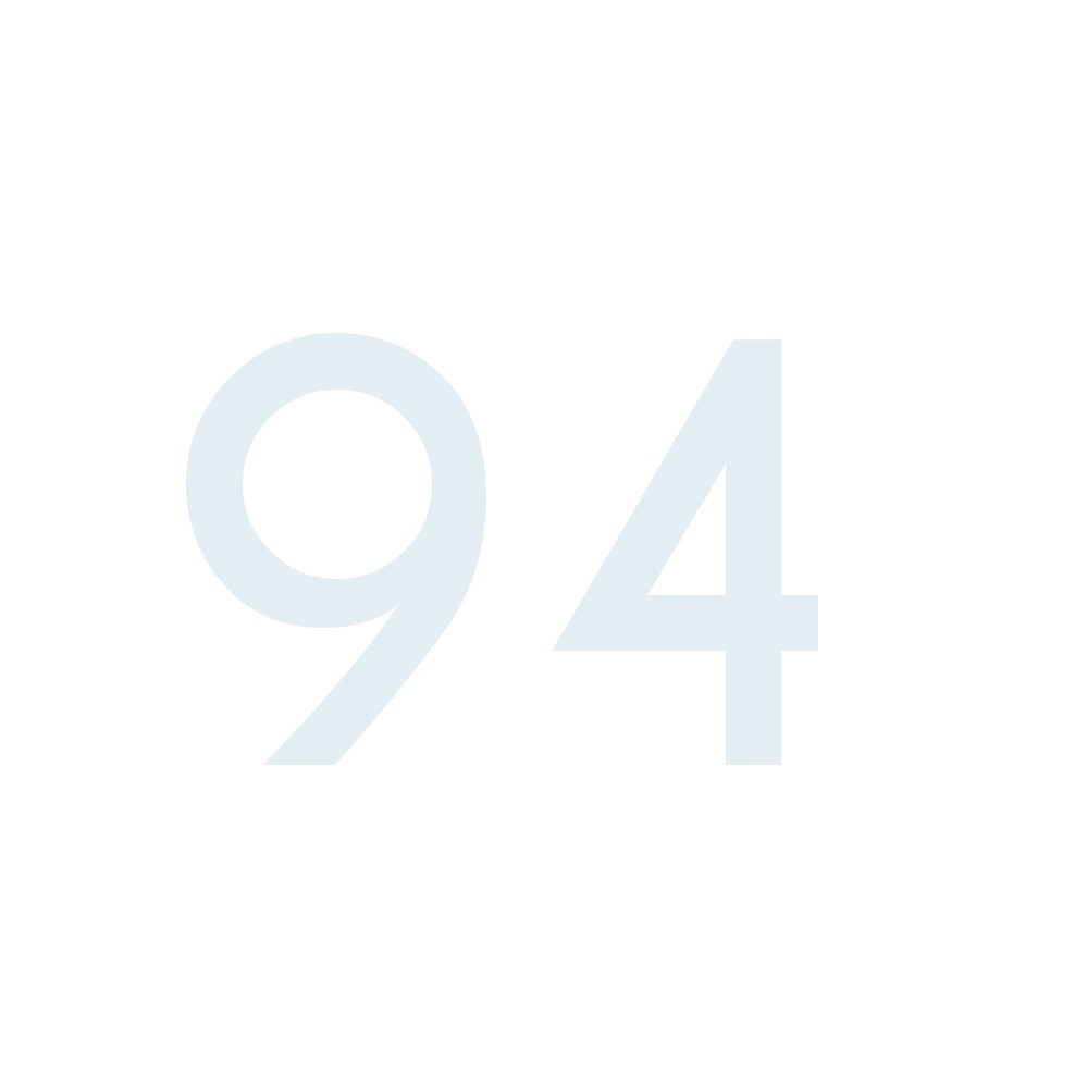 Hausnummer Aufkleber 94 weiss