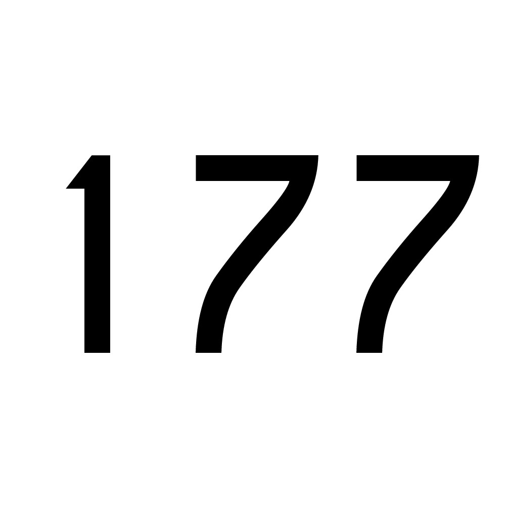 Hausnummer Aufkleber 177 schwarz