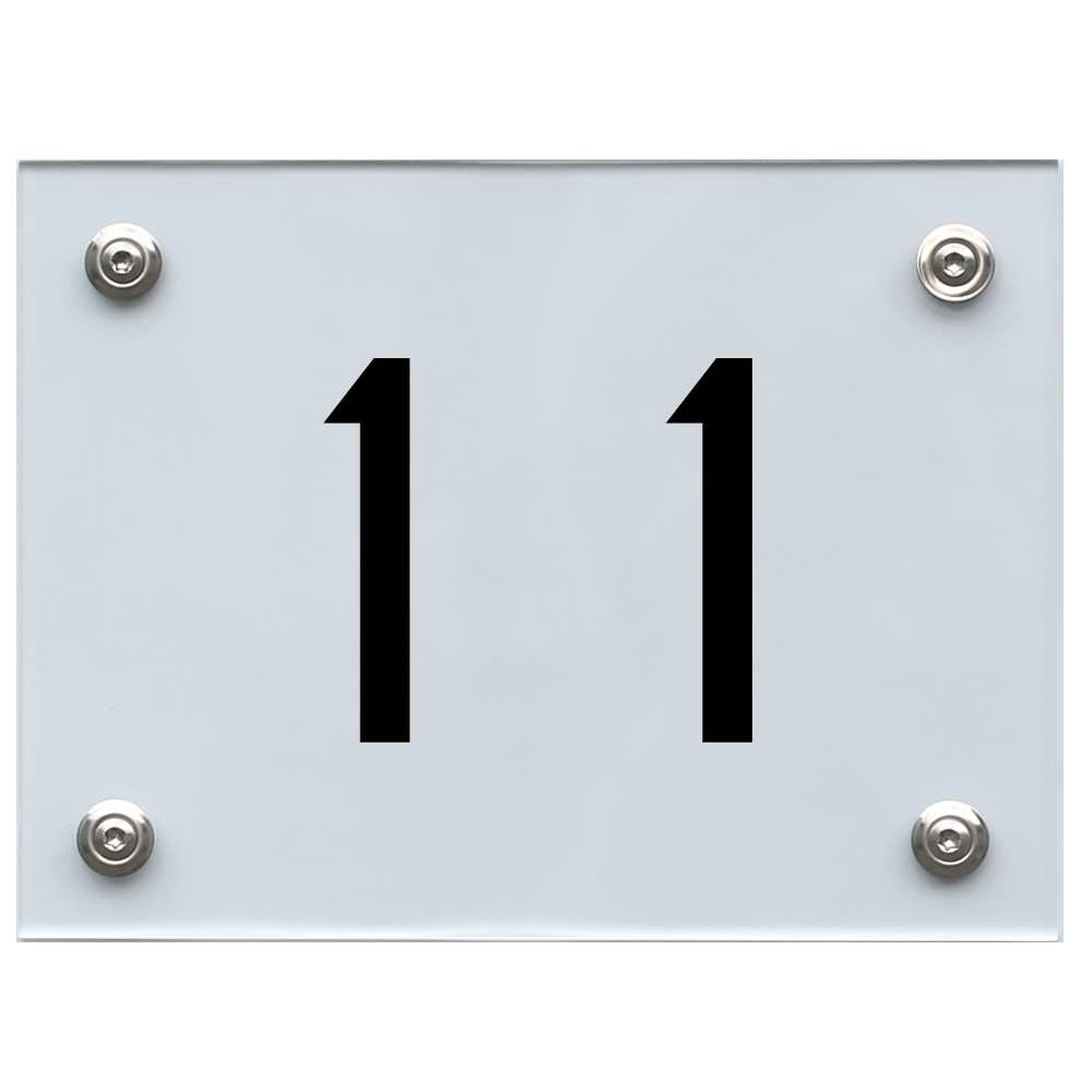 Hausnummernschild 11 schwarz