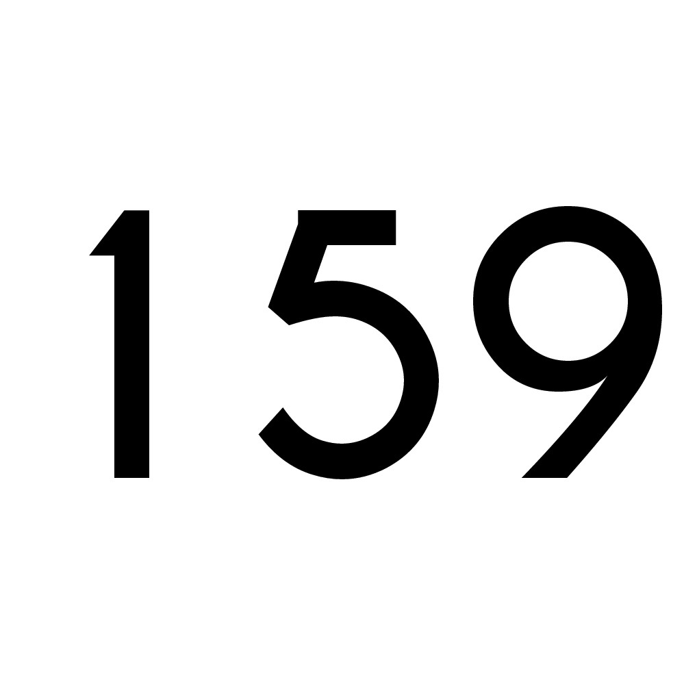 Hausnummer Aufkleber 159 schwarz