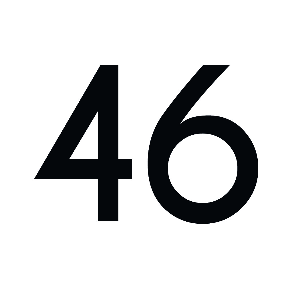 Zahlenaufkleber 46 schwarz