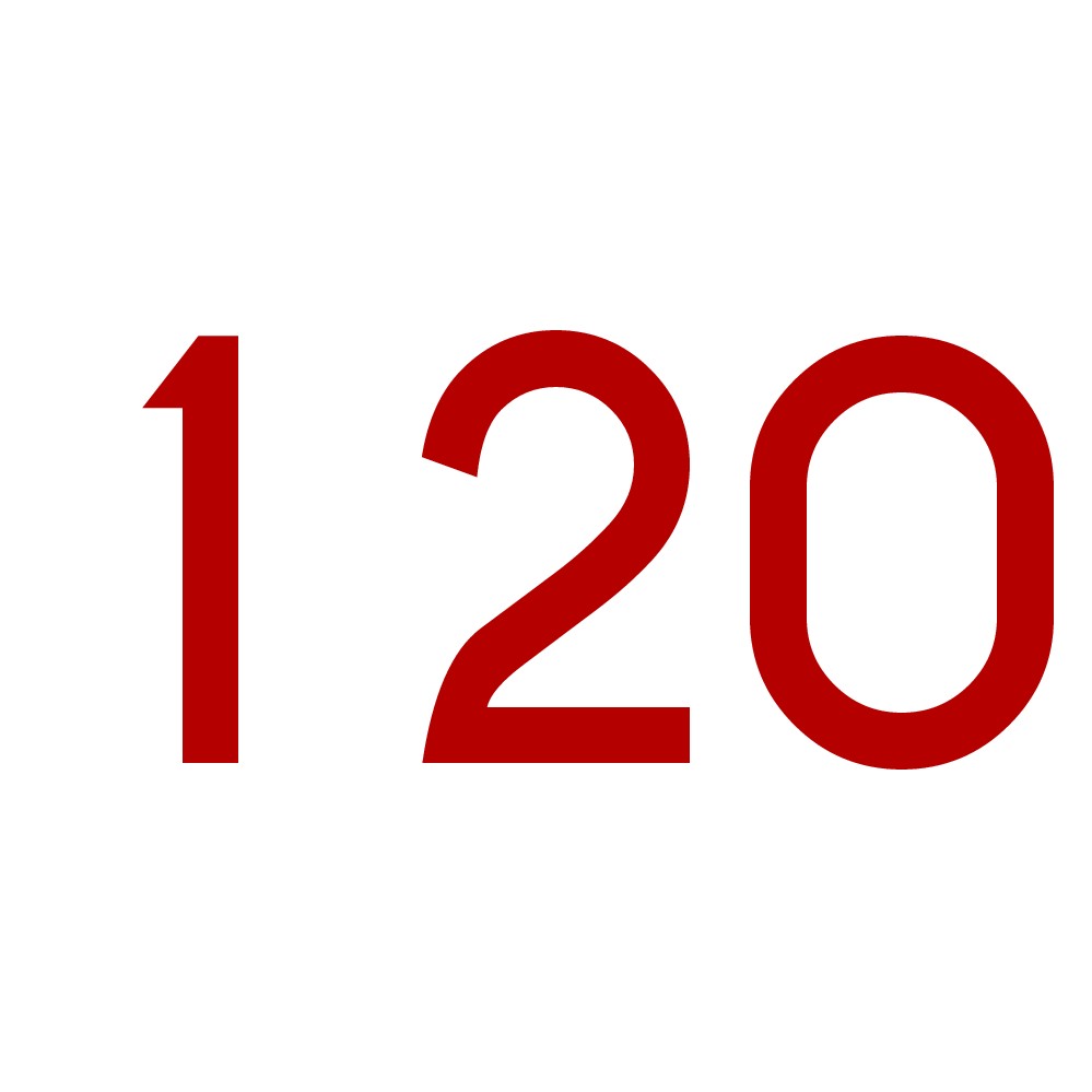 Hausnummer Aufkleber 120 rot