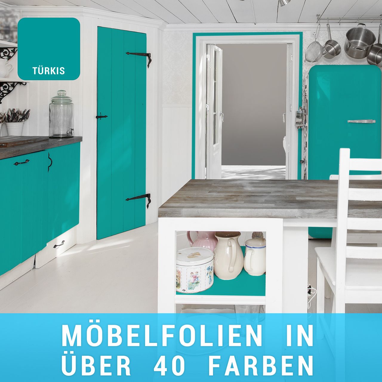 Möbelfolie Türkis