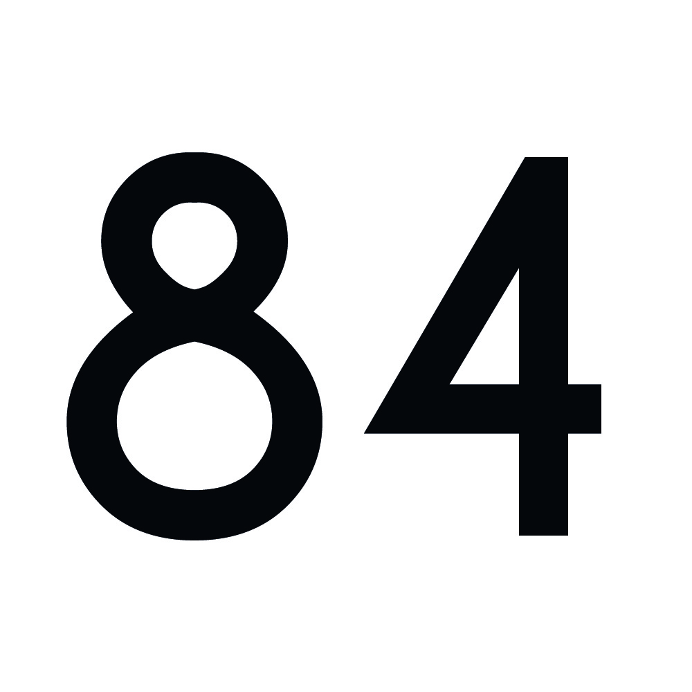 Zahlenaufkleber 84 schwarz