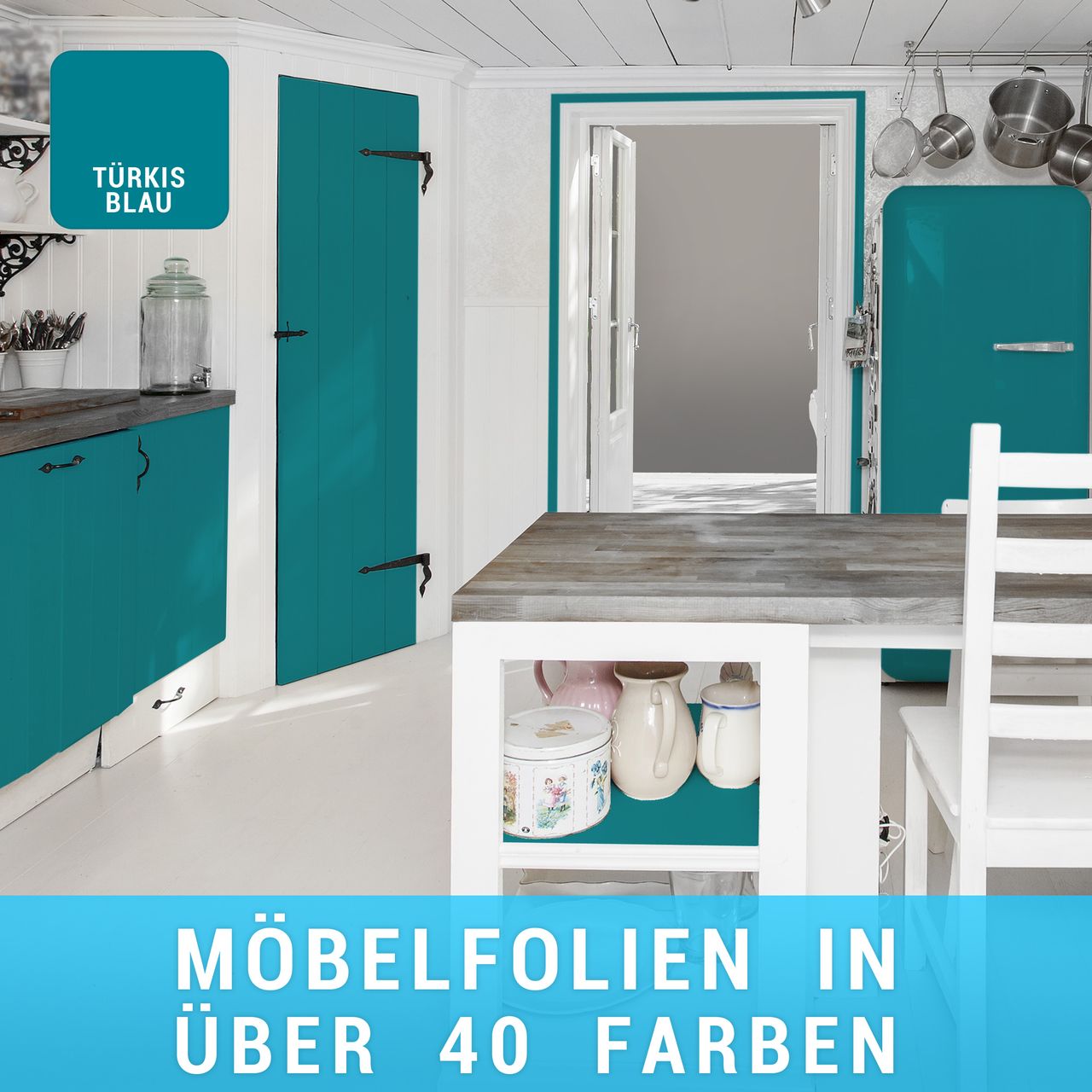 Möbelfolie Türkisblau