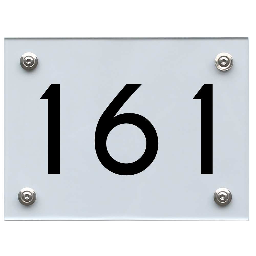Hausnummernschild 161 schwarz