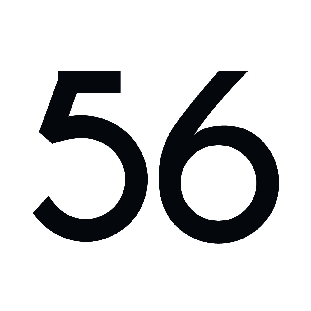 Zahlenaufkleber 56 schwarz