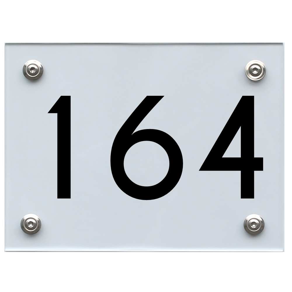 Hausnummernschild 164 schwarz