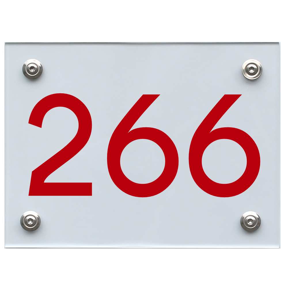 hausnummernschild-266-rot Hausnummernschild 266 rot