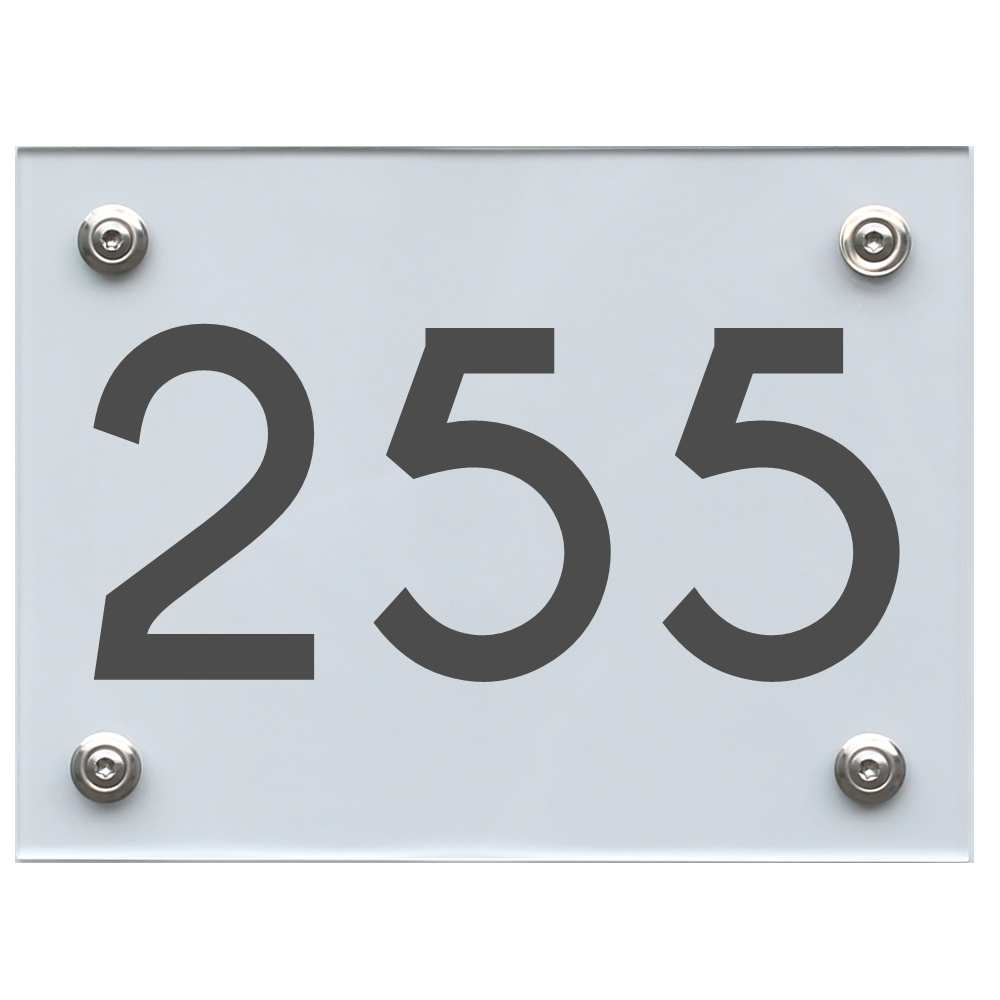hausnummernschild-255-dunkelgrau Hausnummernschild 255 dunkelgrau