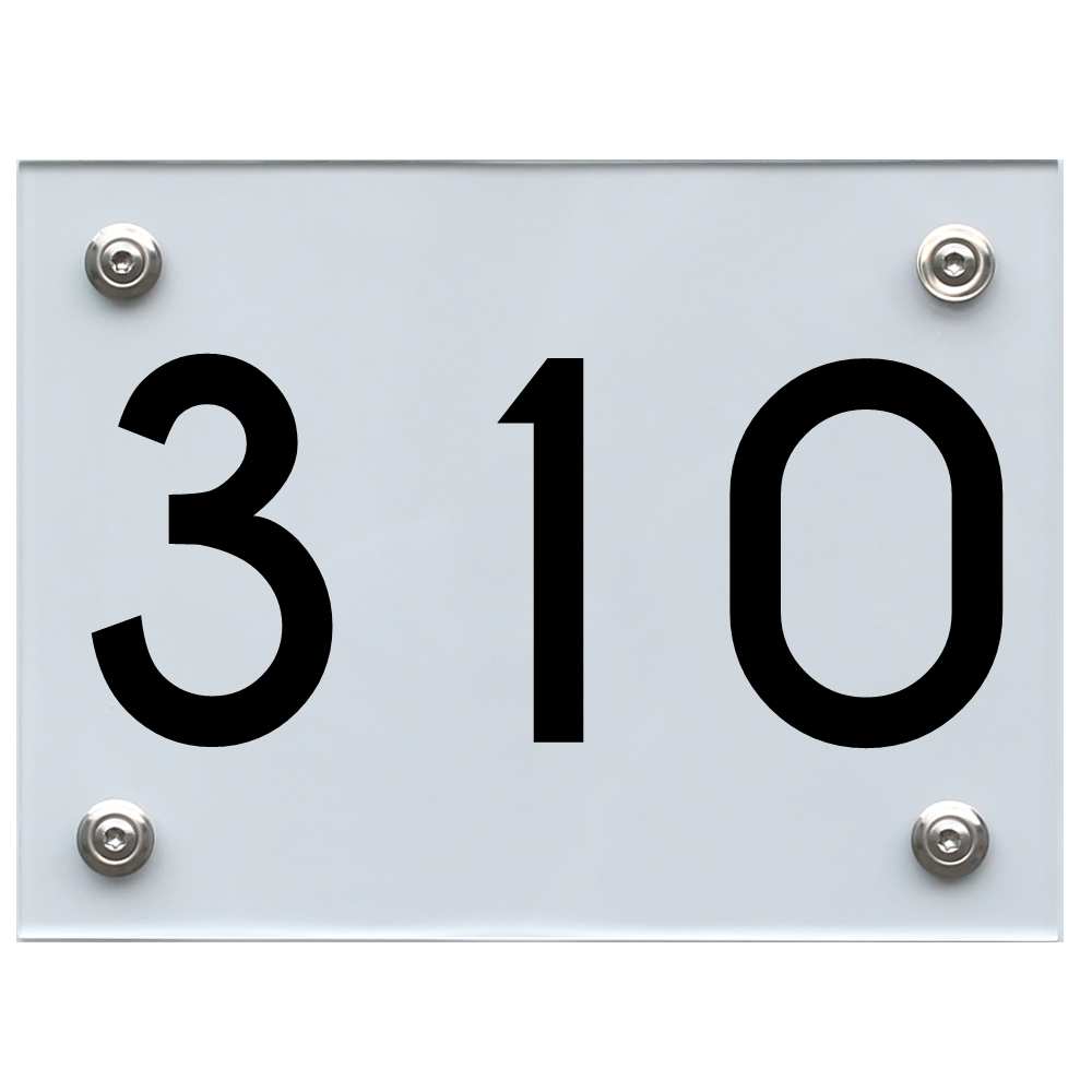 Hausnummernschild 310 schwarz