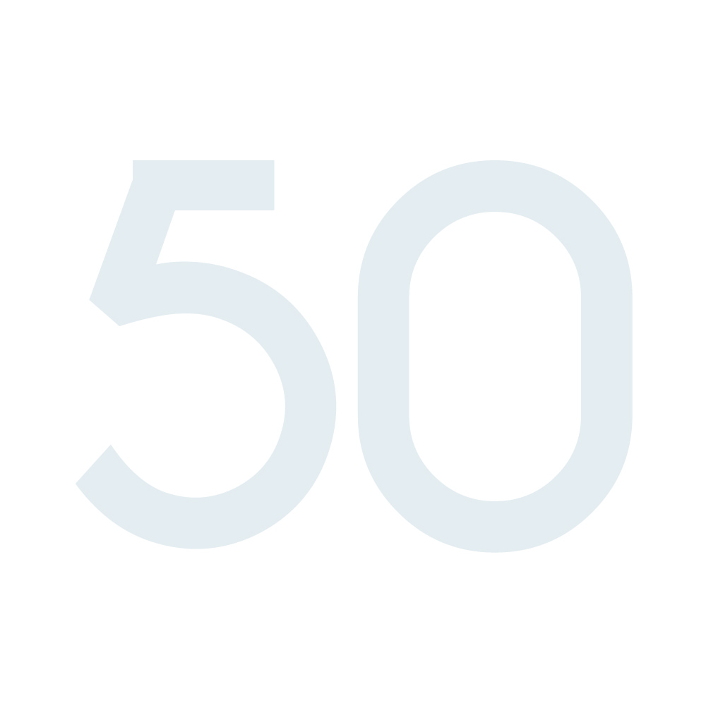 Zahlenaufkleber 50 weiß
