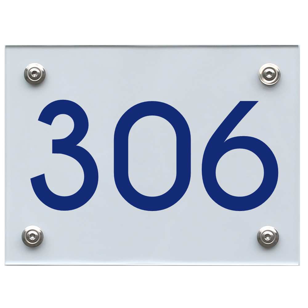 hausnummernschild-306-blau Hausnummernschild 306 blau