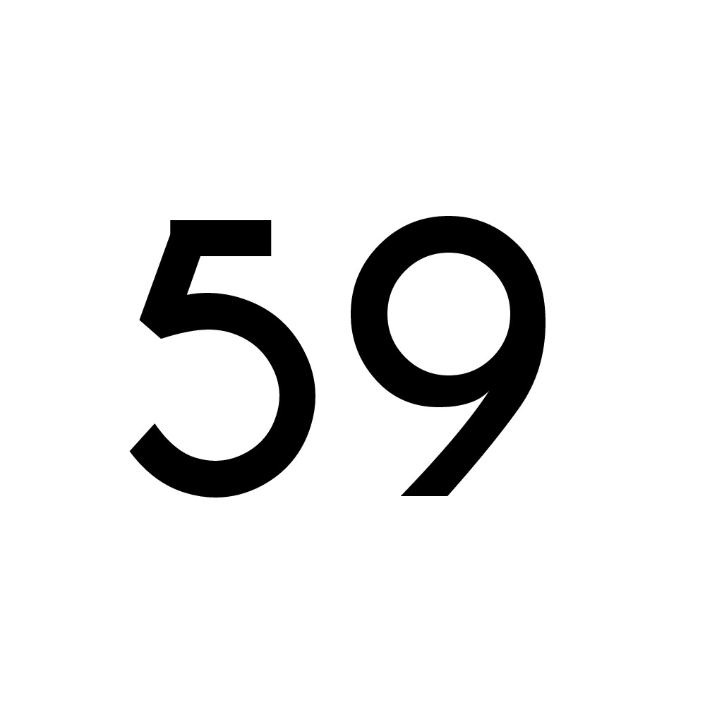 Hausnummer Aufkleber 59 schwarz