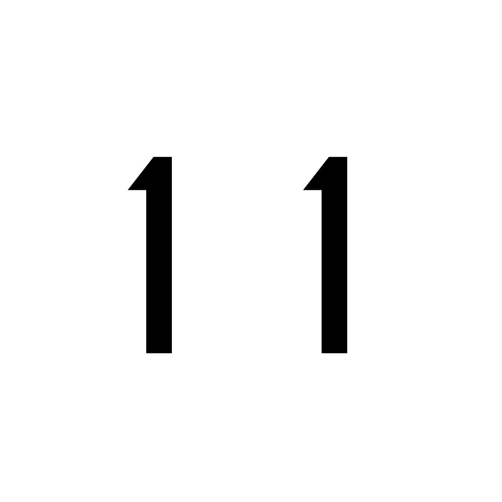 hausnummer-11 Hausnummer Aufkleber 11 schwarz