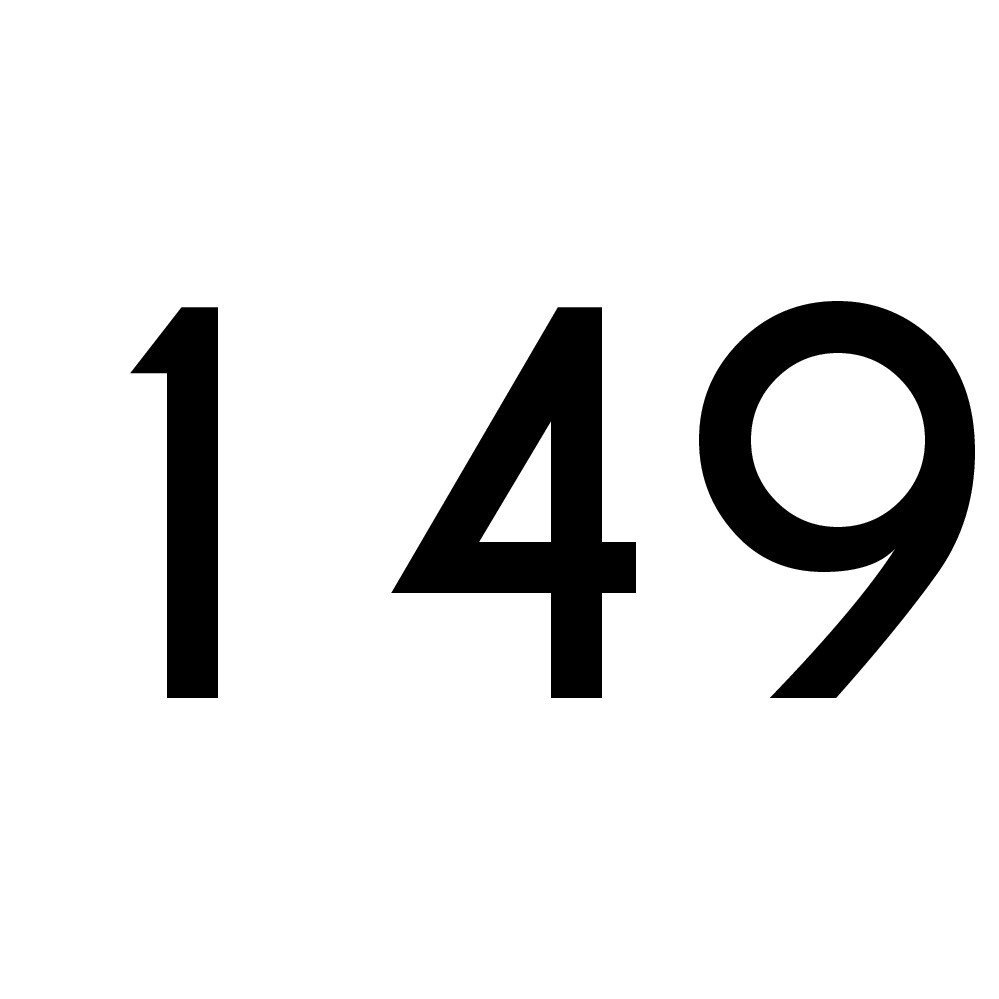 Hausnummer Aufkleber 149 schwarz