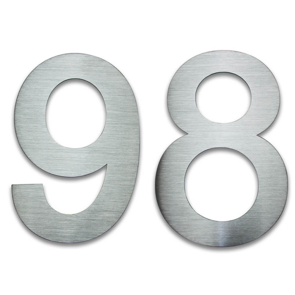 Hausnummer Edelstahl 98