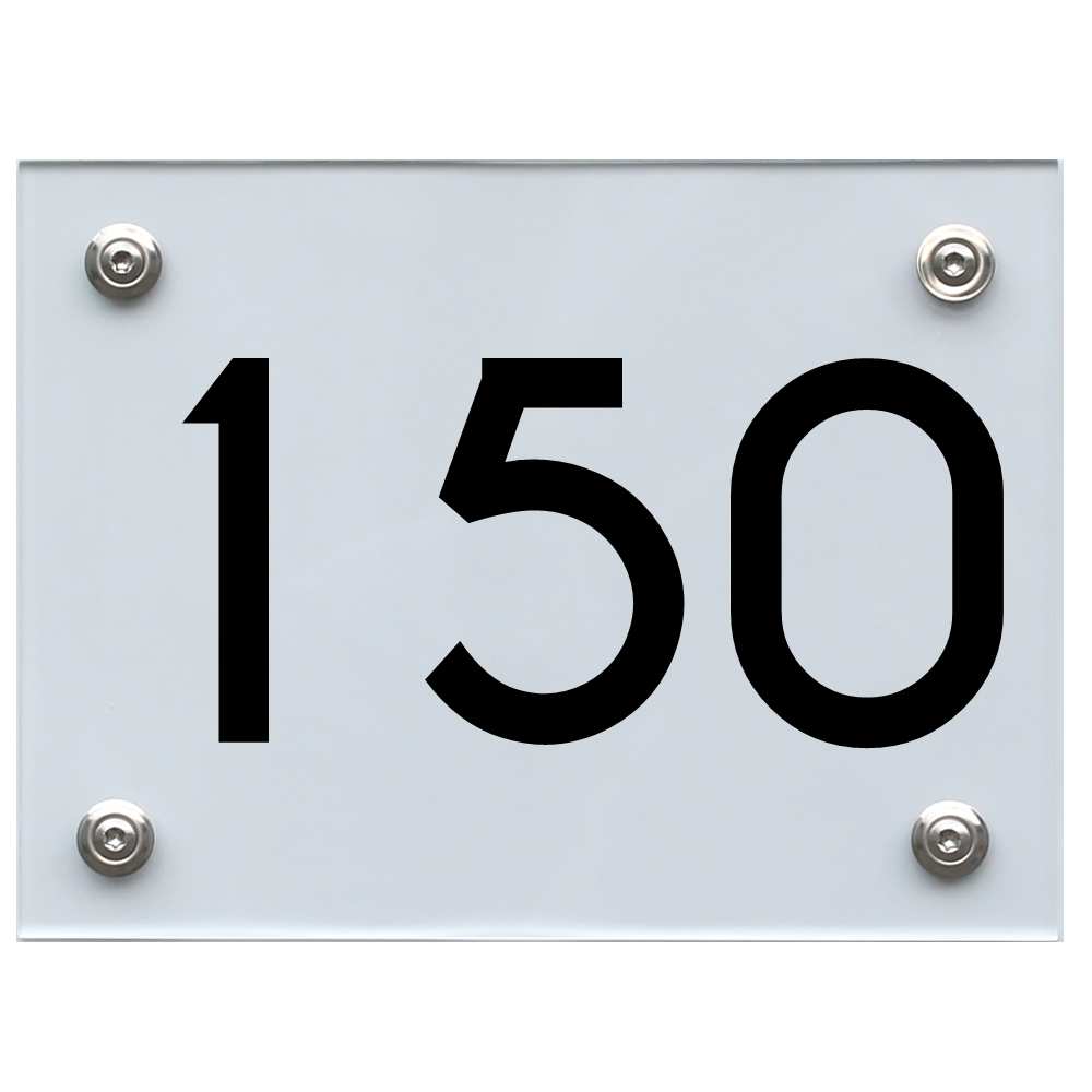 Hausnummernschild 150 schwarz