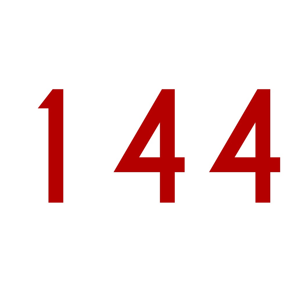 Hausnummer Aufkleber 144 rot