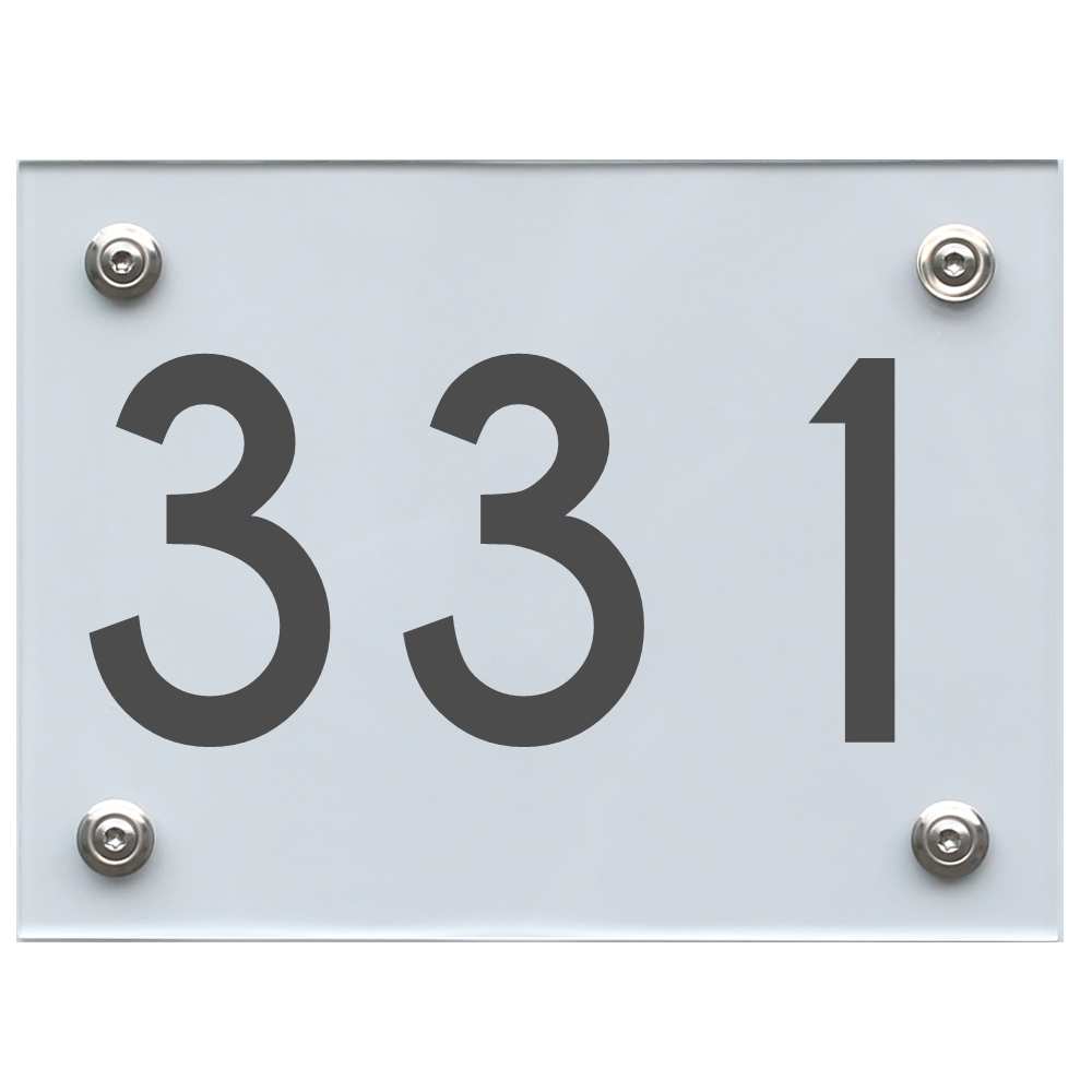 Hausnummernschild 331 dunkelgrau