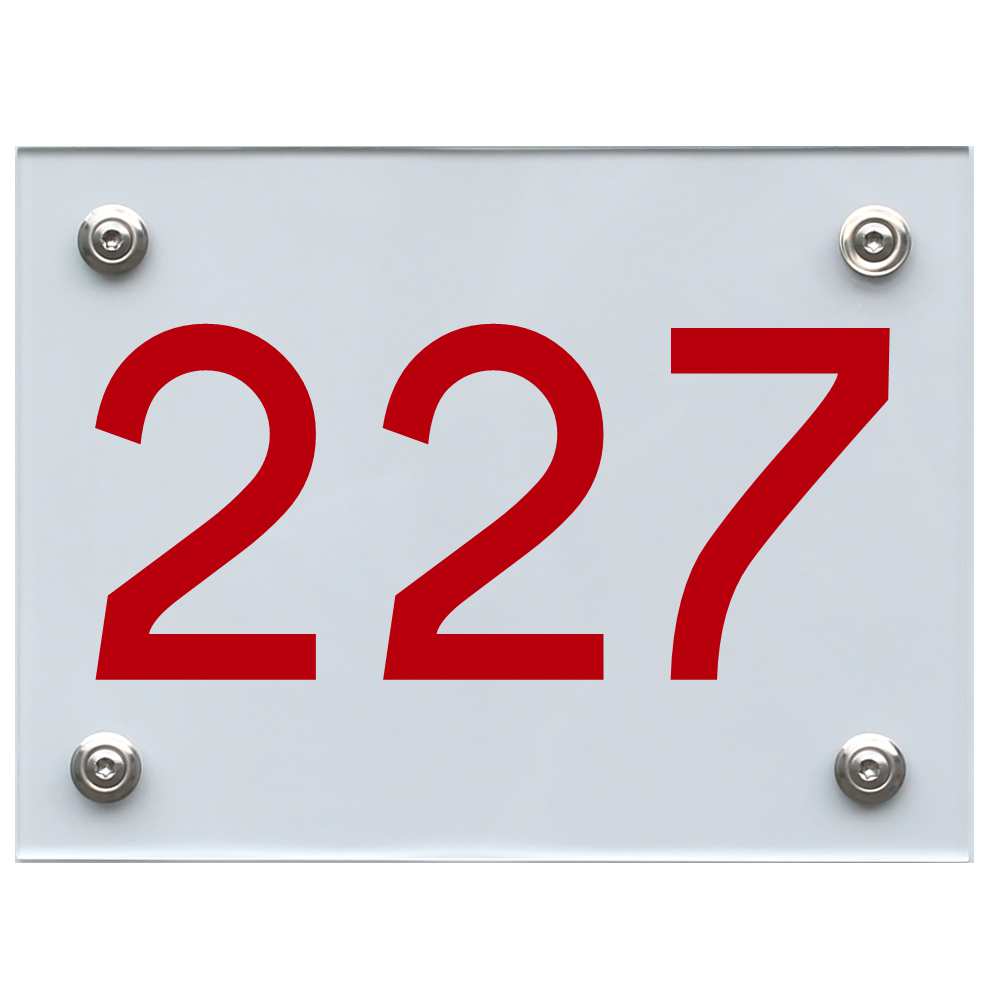 hausnummernschild-227-rot Hausnummernschild 227 rot