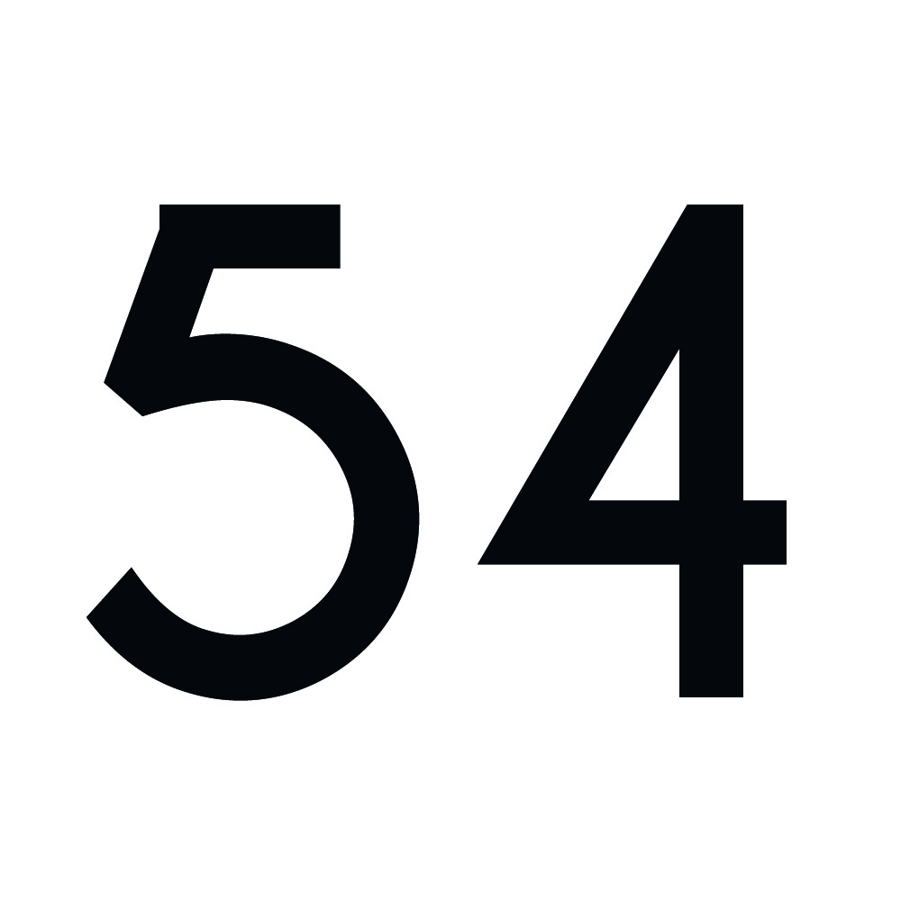 Zahlenaufkleber 54 schwarz