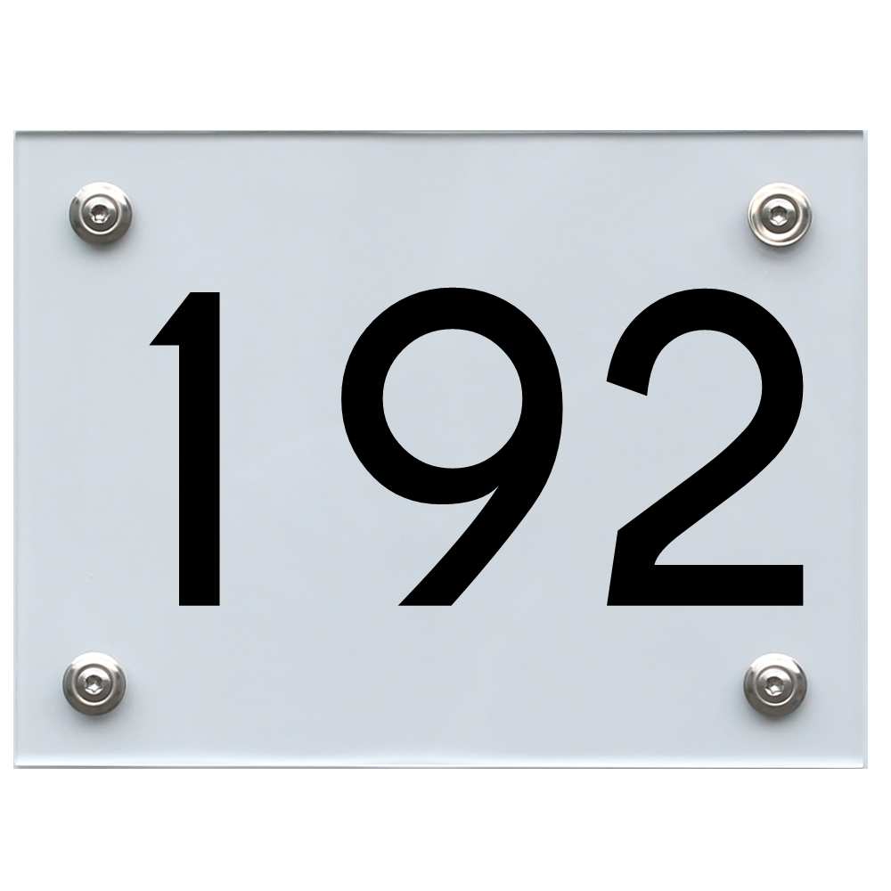 Hausnummernschild 192 schwarz