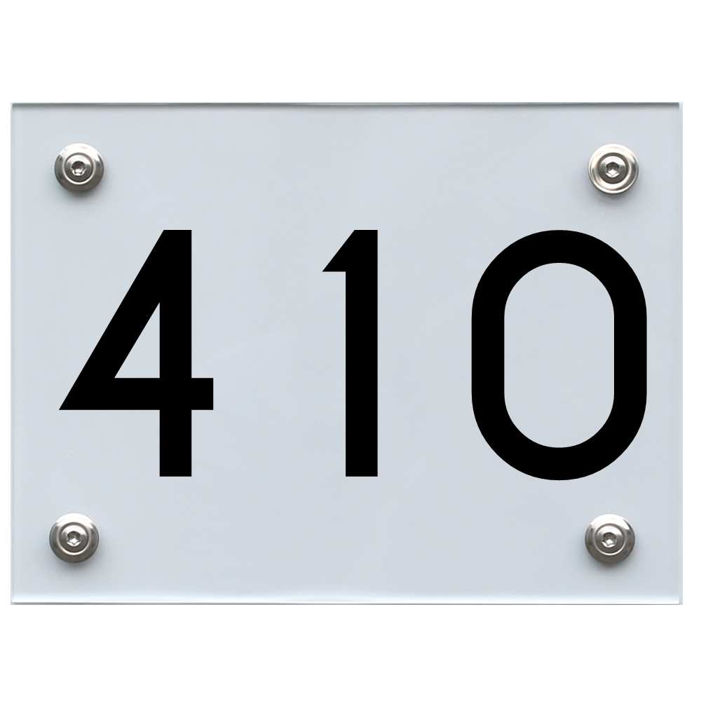 Hausnummernschild 410 schwarz