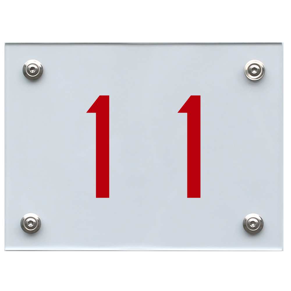 hausnummernschild-11-rot Hausnummernschild 11 rot
