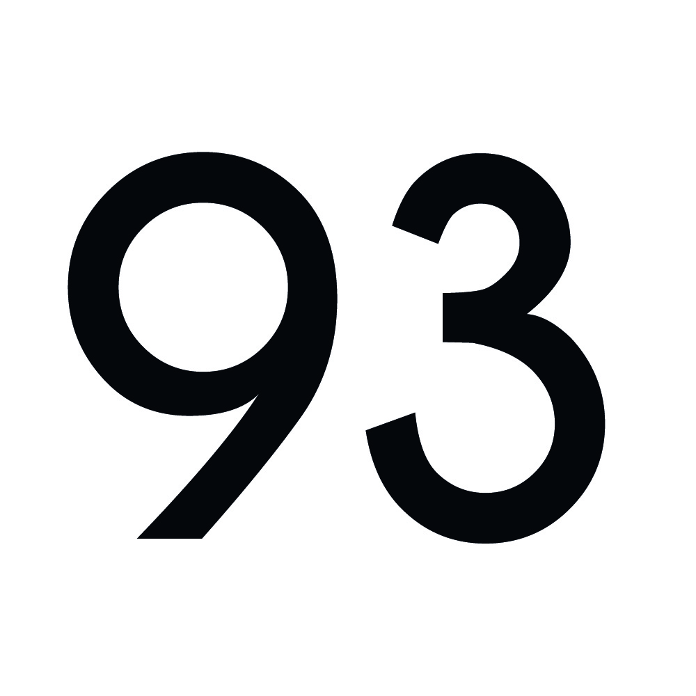 Zahlenaufkleber 93 schwarz