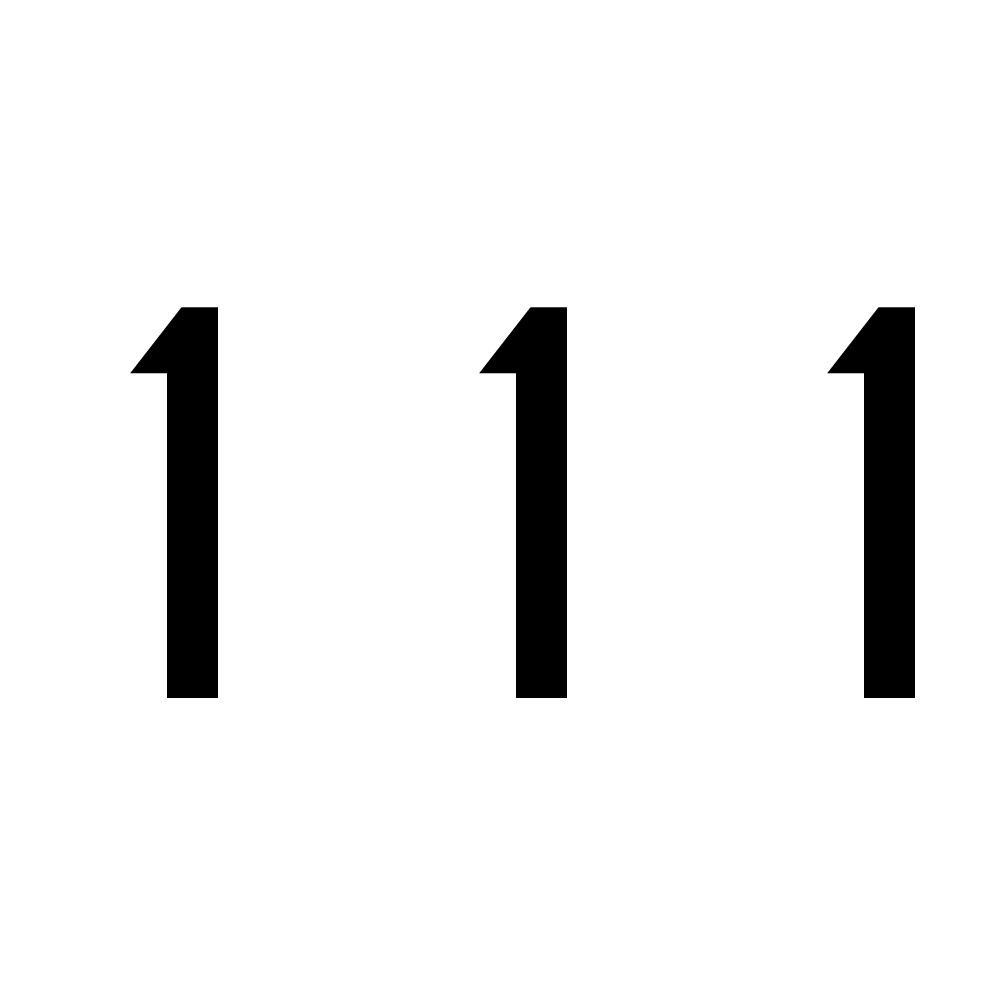 hausnummer-111 Hausnummer Aufkleber 111 schwarz