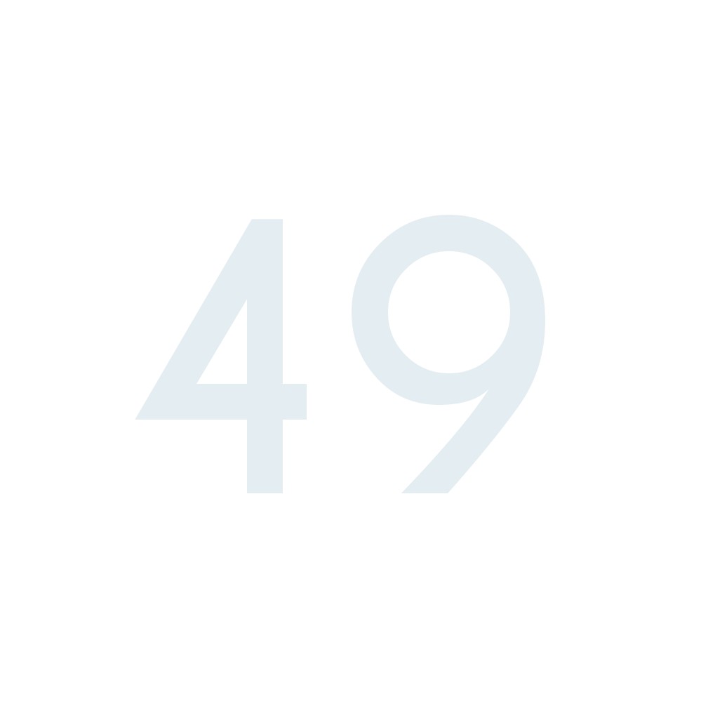 Hausnummer Aufkleber 49 weiss